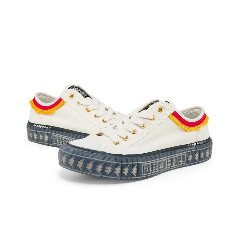 One Piece X x Kappa Lightweight Low Top Canvas Shoes Unisex White-3