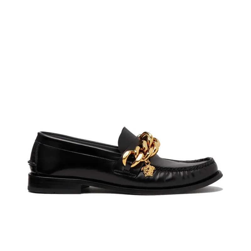 VERSACE Girl Casual Shoes Low Heel Men's Black-1