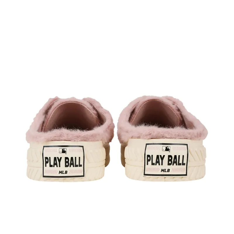 MLB Playball Mule Abrasion Resistant Thermal Lightweight Low Top Canvas Shoes Unisex Pink Korean Style-4
