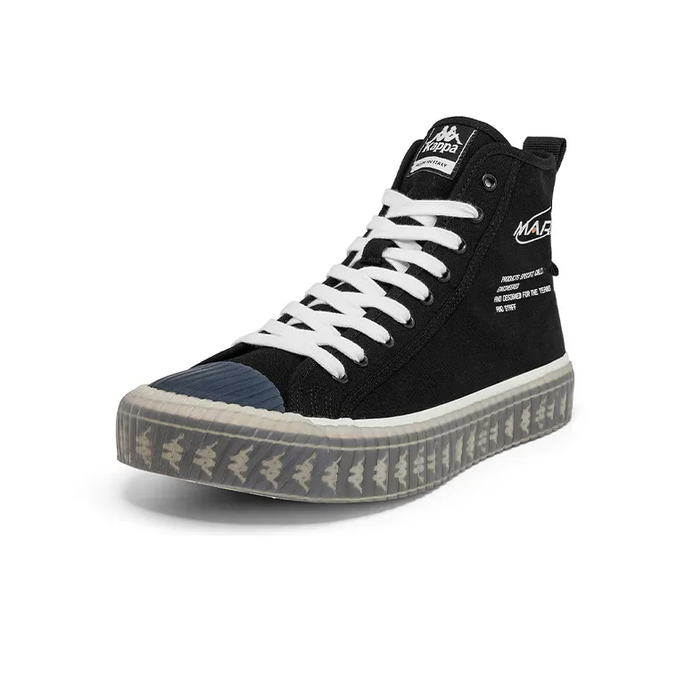 Kappa High Top Canvas Shoes Unisex Black-1
