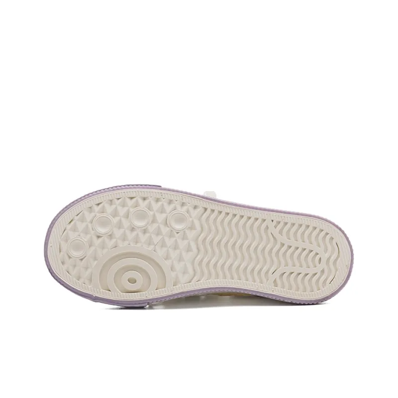 Warrior Anti Slip Wear Resistant Low Top Canvas Shoes Women's Beige Gray Purple-3