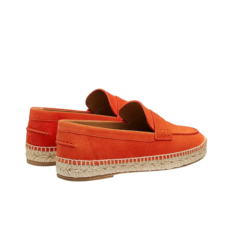HERMES Trip Casual Single Shoes Women's Orange-3