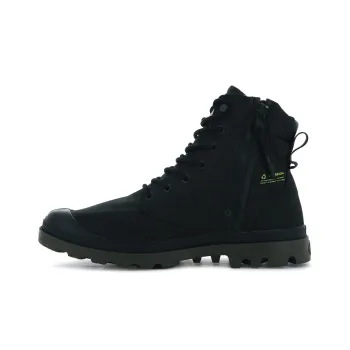 Palladium Pampa Sc Recycle WP+N Anti-Slip And Wear-Resistant Water-Resistant High-Top Canvas Shoes Unisex Black