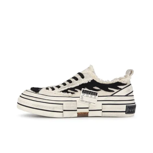 XVESSEL Canvas Shoes Unisex Low-Top Black/White