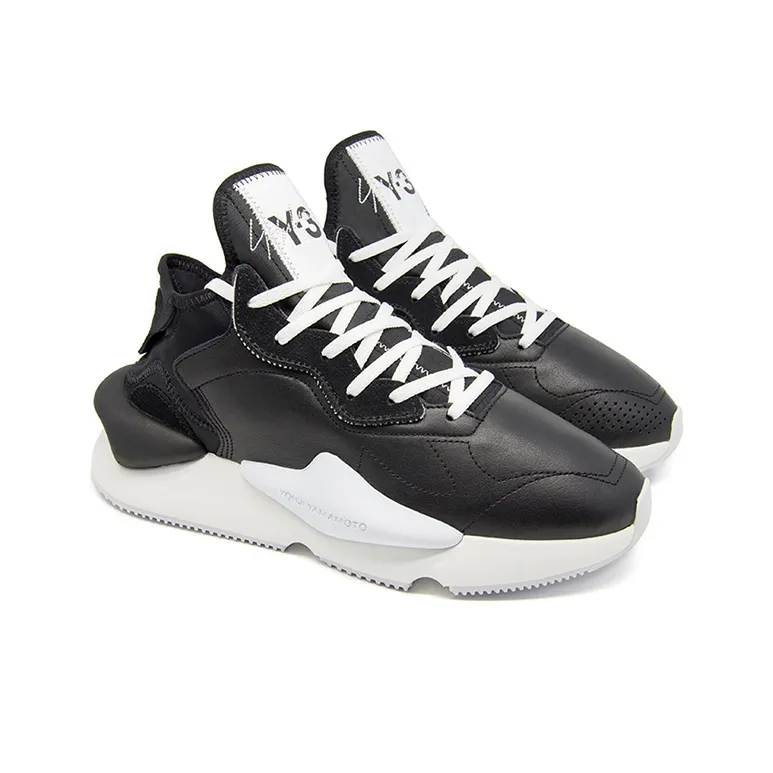 Adidas Y 3 Kaiwa Black White Black Heel-1