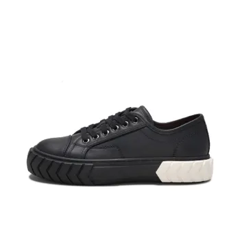 Both Tyres Anti Slip Wear Resistant Low Top Canvas Shoes Men's Black White