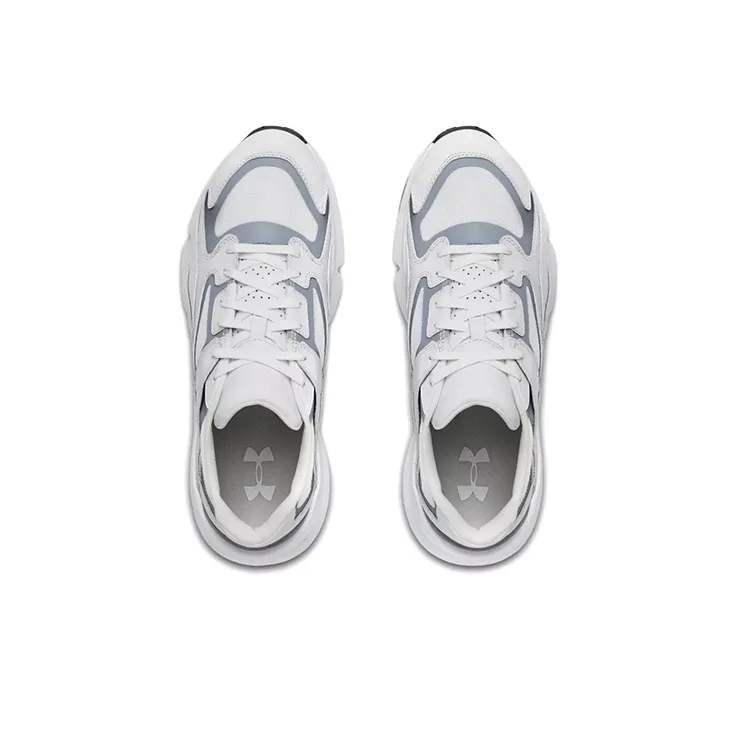 Under Armour Forge 96 Anti-Slip And Wear-Resistant Breathable Low-Top Chunky Sneakers Unisex Gray White-2