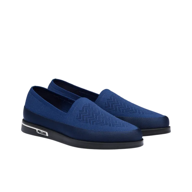 PRADA Knit Loafers Women's 'Sea Blue'-1