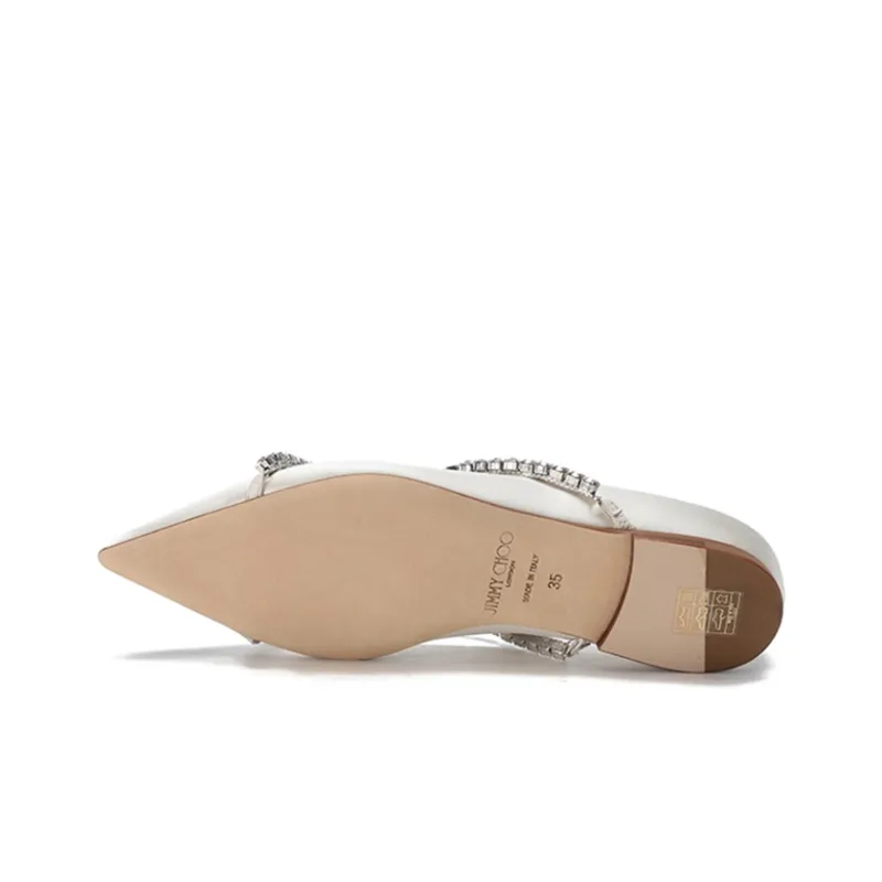 Jimmy Choo Casual Single Shoes Women's White-5