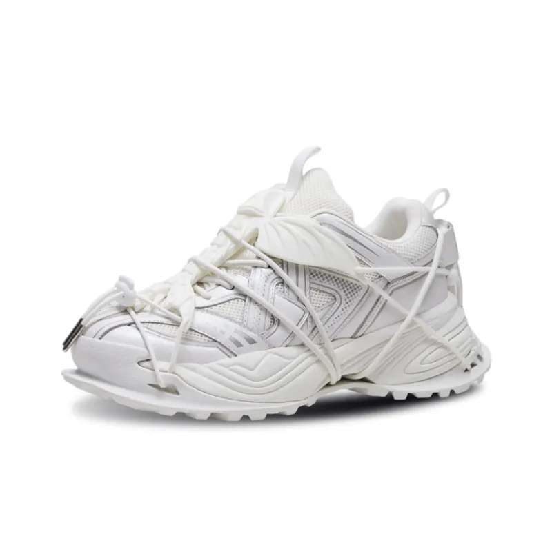 㦱 Wen Ray Low-Top Chunky Sneakers Unisex White-2