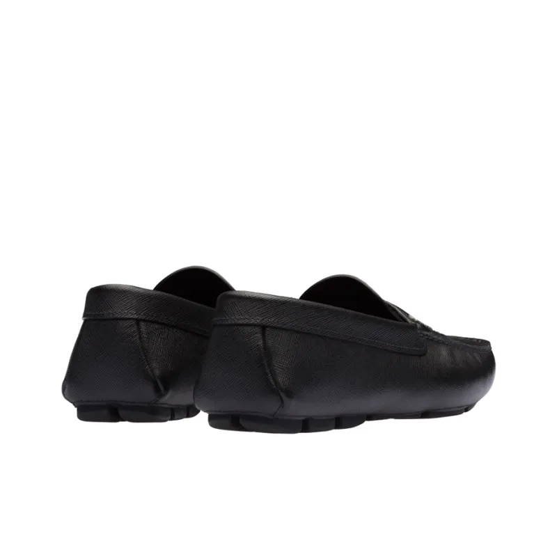 PRADA Prada Saffiano Girl Casual Shoes Low Heel Men's Black-2