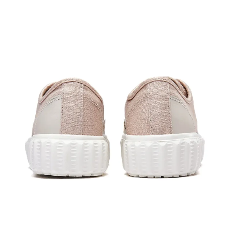 XTEP Canvas Shoes Women's Low Top Pink/Red-3