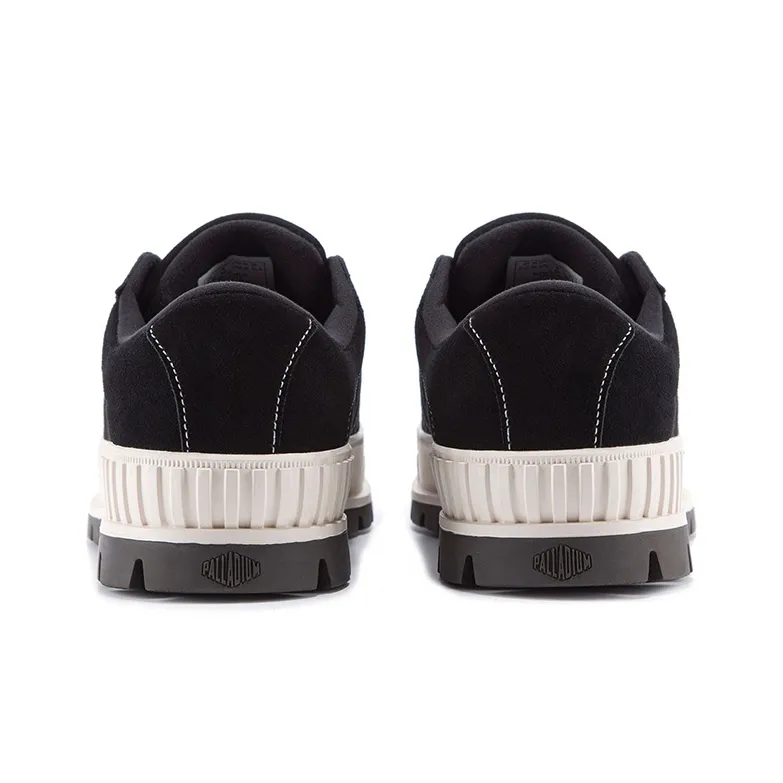Palladium Pallashock90Sde Low Top Canvas Shoes Unisex Black Smoke White-3