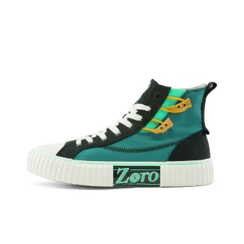 Kappa One Piece Wear Resistant High Top Canvas Shoes Unisex Green Black