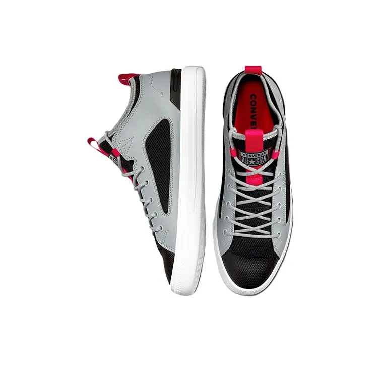 Converse All Star Collection Ultra Mixed Material Abrasion Resistant Mid Top Canvas Shoes Unisex Gray Black-3