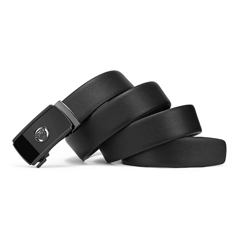 JAGUAR Belt Automatic Buckle Pants Belt Cow Leather New Arrival Casual Trendy Width  3.5cm Men's-2