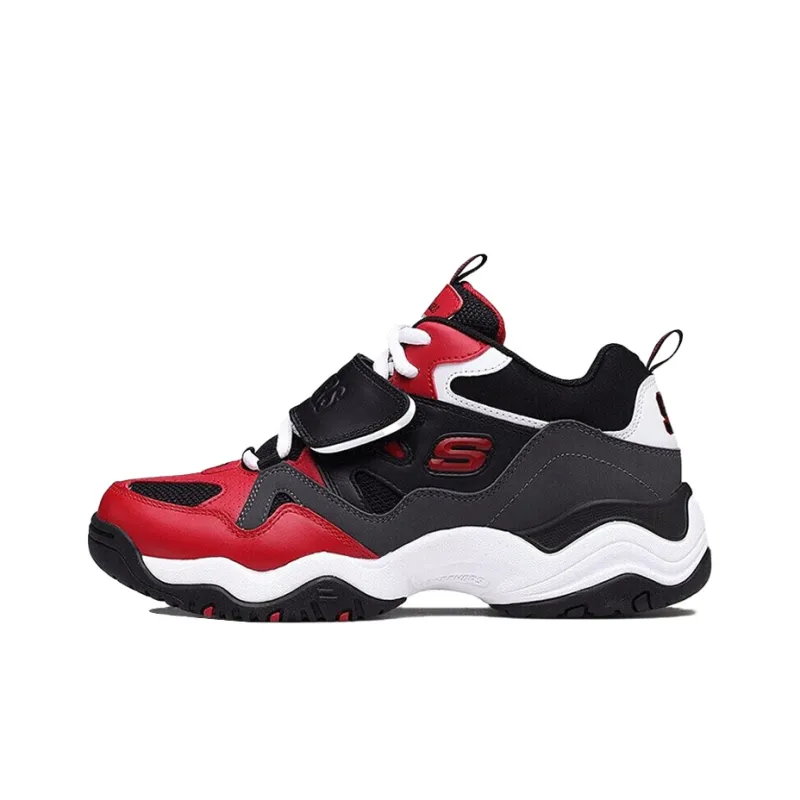 Skechers D'Lites Train Mid Top Daddy Shoes Red/Black Women's-0