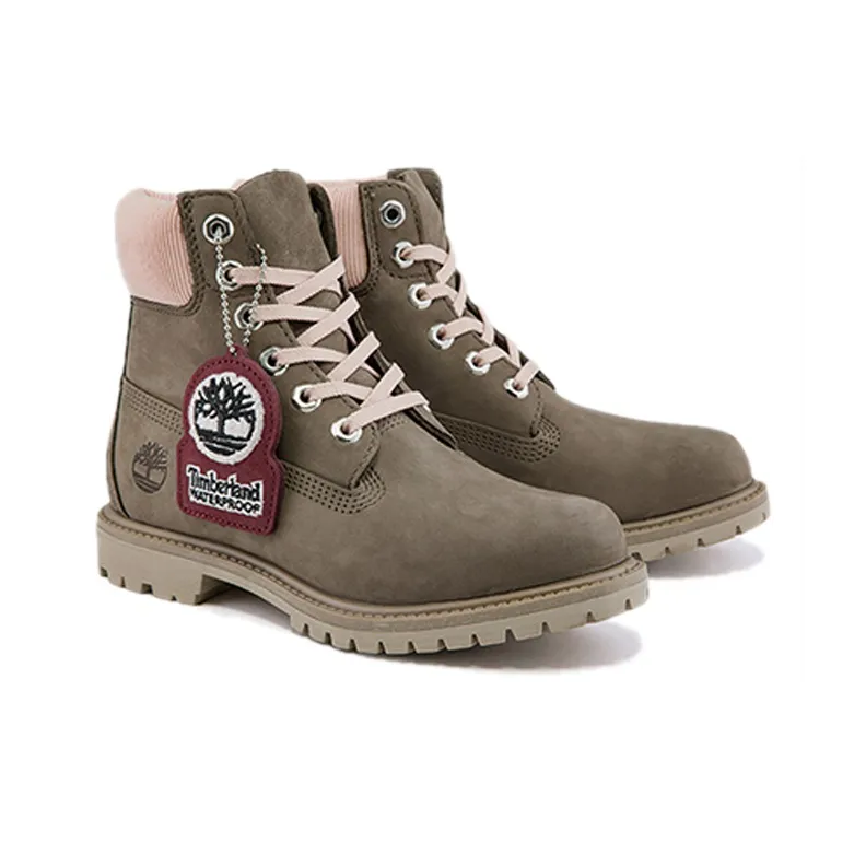 Timberland Premium 6 Inch Waterproof Wide Fit Boot 'Olive Nubuck' Women's-4