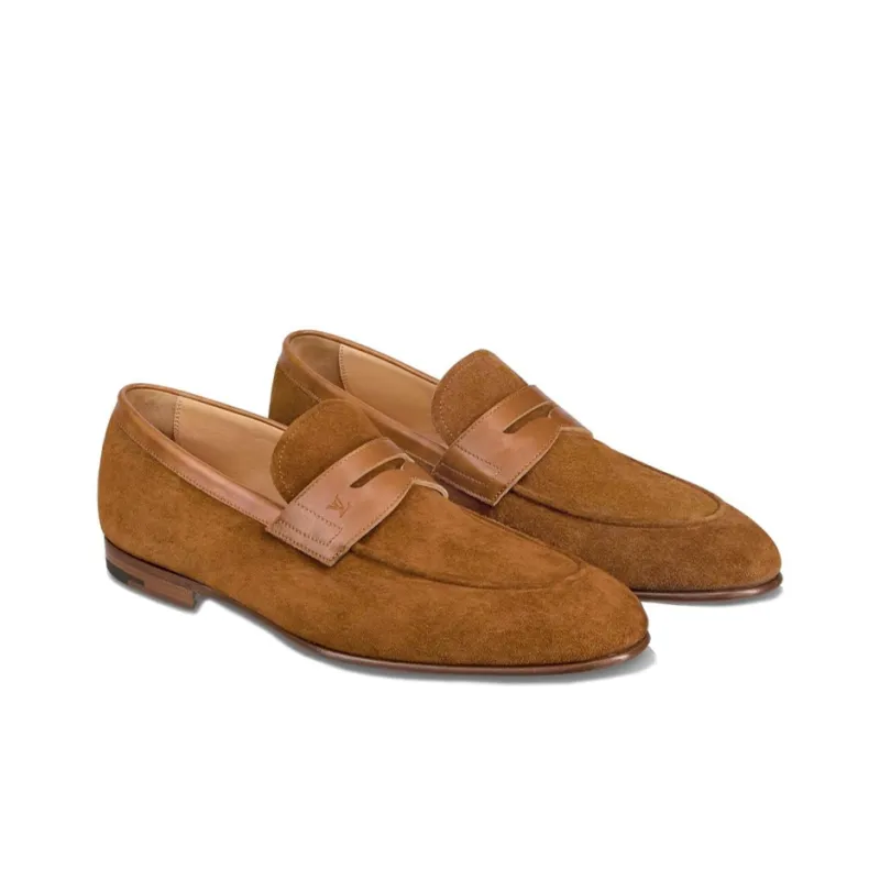 LOUIS VUITTON Saint-Georges Casual Shoes Men's Amber-1