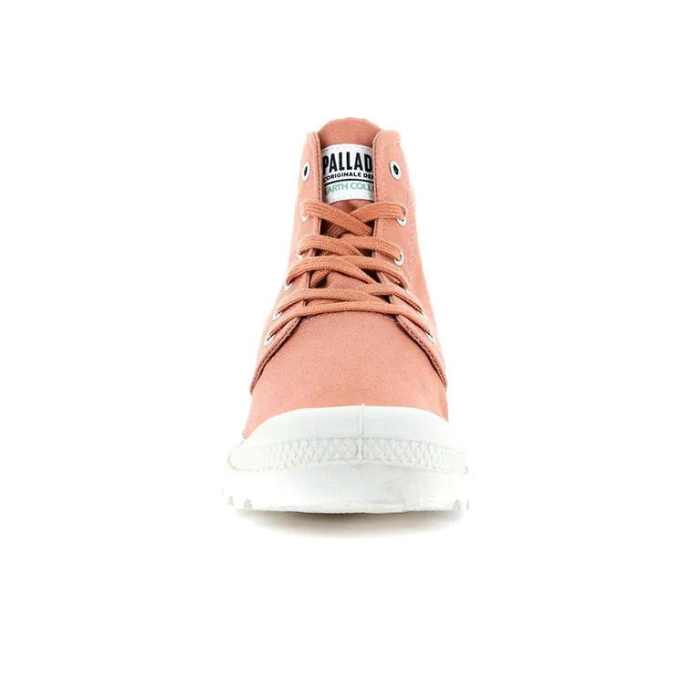 Palladium Pampa Hi Organic II Anti-Slip Wear-Resistant High-Top Canvas Shoes Unisex Pink White-3