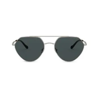 GIORGIO ARMANI Metal Aviator Sunglasses Women's Silver