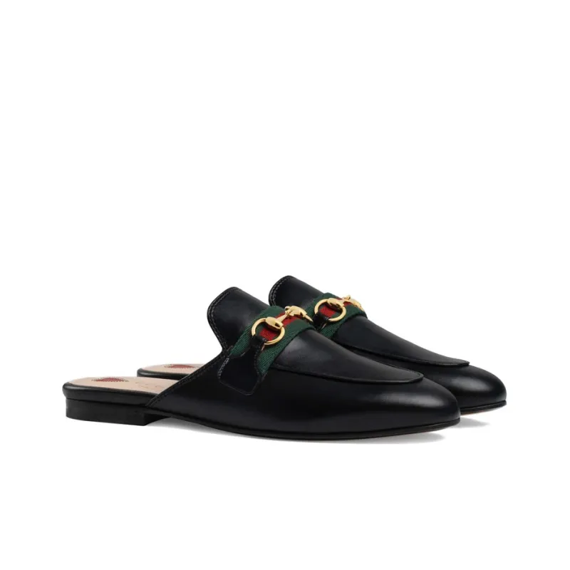 GUCCI Women's Princetown Leather Slipper 'Black' Women's-1