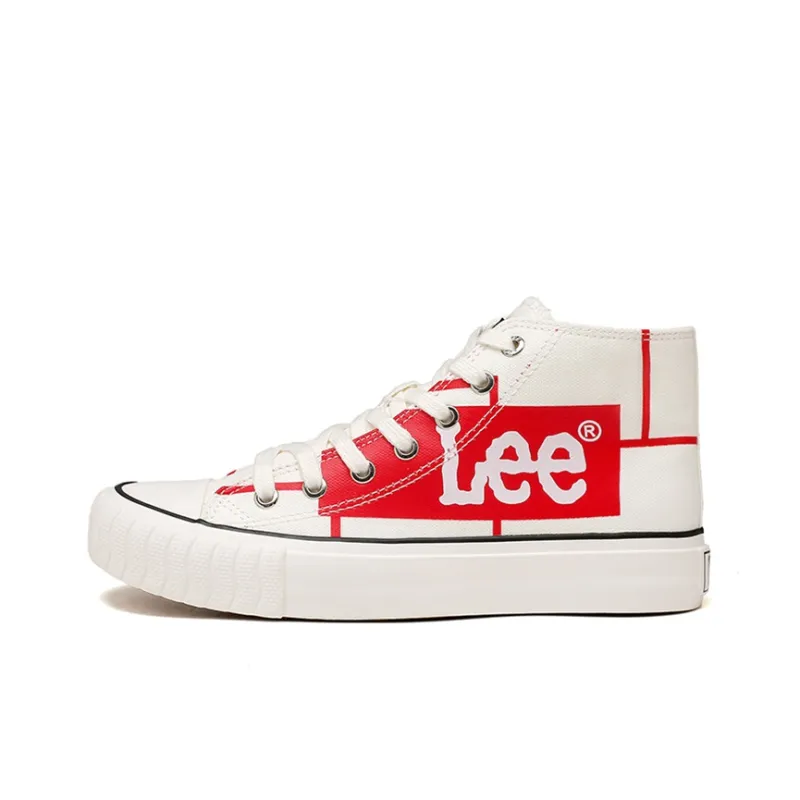 Lee Coverage Lightweight Breathable High Top Canvas Shoes Women's Red-0