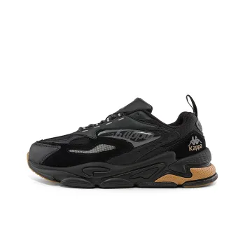 Kappa Cushioning Anti Slip And Wear Resistant Low Top Chunky Sneakers Unisex Black
