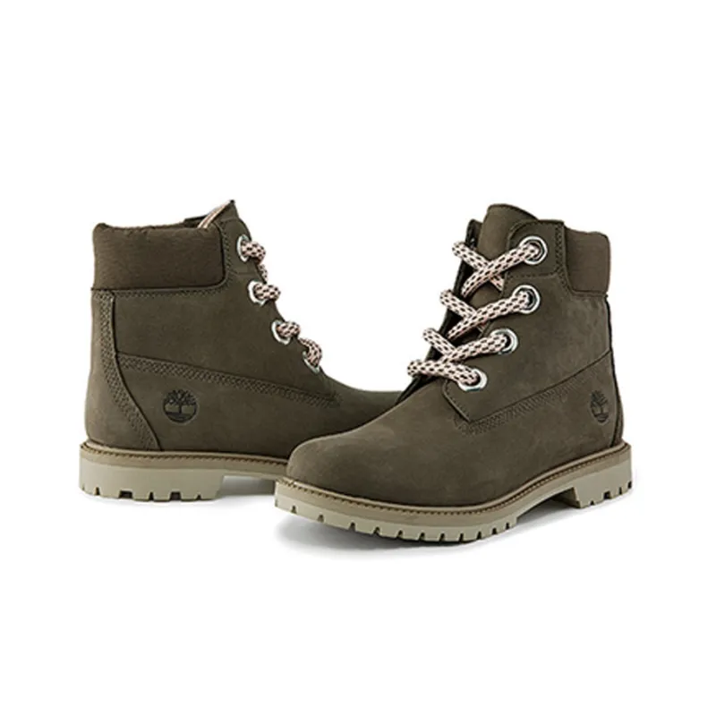Timberland 6 Inch Premium Waterproof Wide Fit Boot 'Olive Nubuck' Women's-3