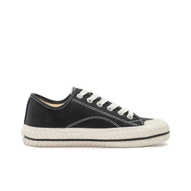 MLB Playball Wear Resistant Low Top Canvas Shoes Unisex Black-1