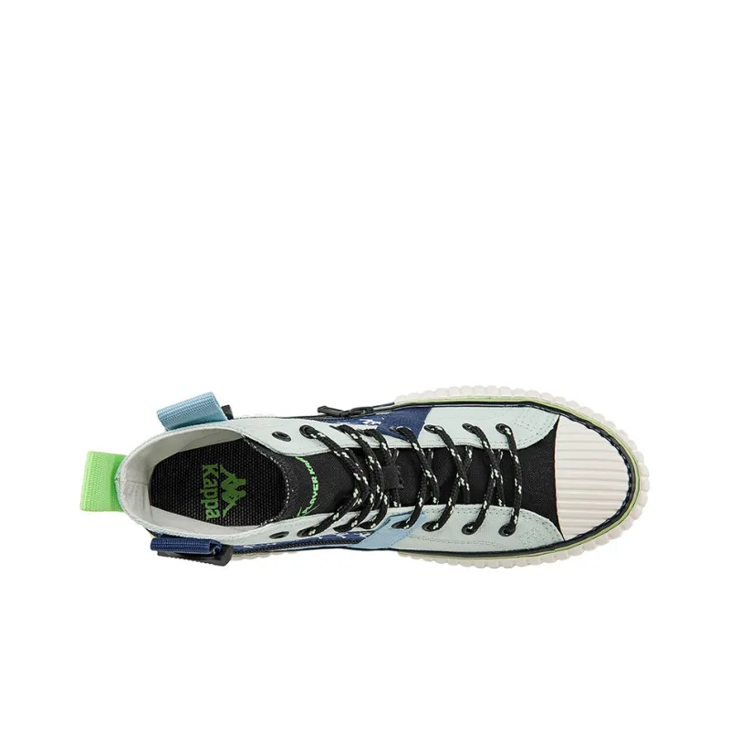Kappa Gamer DJ Coverage Wear Resistant High Top Canvas Shoes Unisex Sail Blue-4