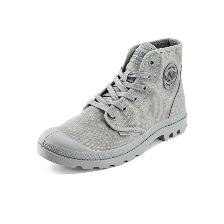 Palladium Pampa Canvas Shoes Unisex High Top Cloud Burst Gray-1