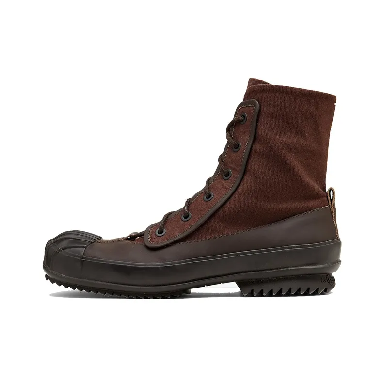 Maison Margiela Canvas Shoes Men High-Top Dark Brown-0