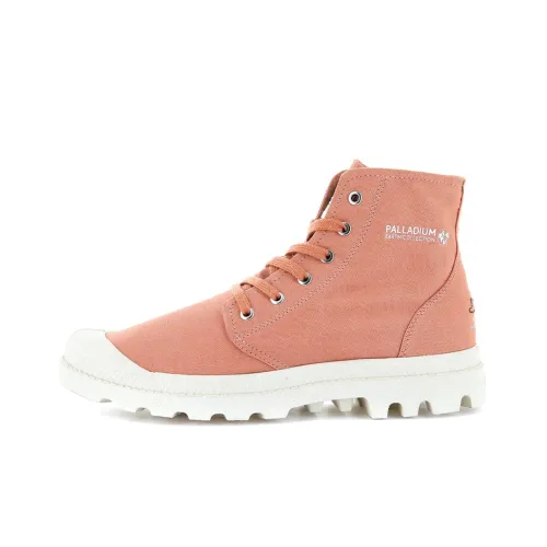 Palladium Pampa Hi Organic II Anti-Slip Wear-Resistant High-Top Canvas Shoes Unisex Pink White