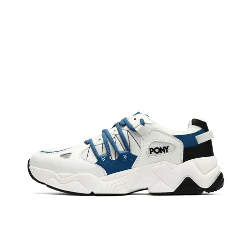 Pony Chunky Sneakers Men Low-Top Navy Blue