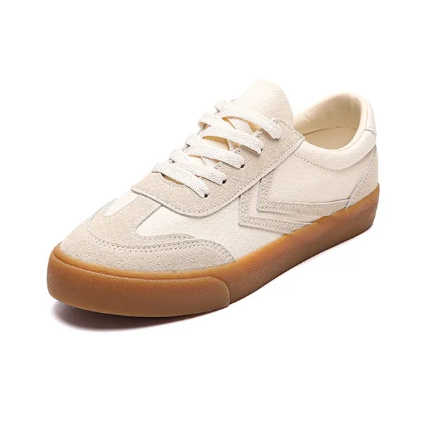 Feiyue Slip Resistant Low Top Canvas Shoes Unisex Beige-3