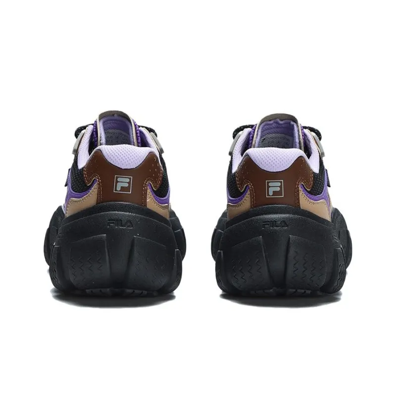 FILA BOLLA Bolla Anti Slip Wear Resistant Low Top Chunky Sneakers Women's Black Purple-3