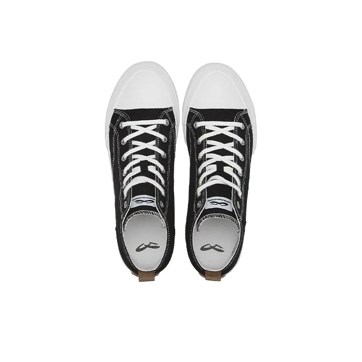 URBANHOOD 5050 Collection Anti Slip Wear Resistant High Top Canvas Shoes Unisex Black-2