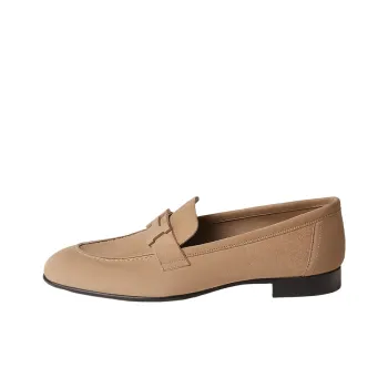 HERMES Paris Loafers Women's Light Brown