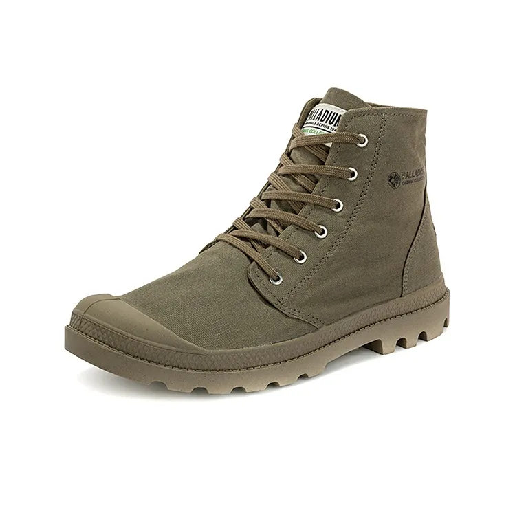 Palladium Pampa Hi Organic II Anti Slip Wear Resistant High Top Canvas Shoes Unisex Dark Green-1