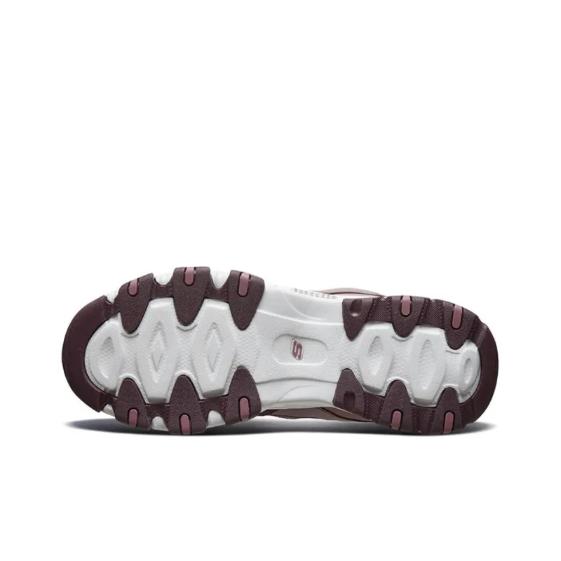 Skechers D'LITES 2.0 Cushioning, Slip Resistant, And Abrasion Resistant High Top Chunky Sneakers Women's Burgundy-4