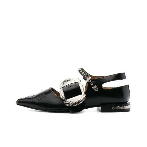 Toga Pulla Buckled Leather Ballerina Shoes