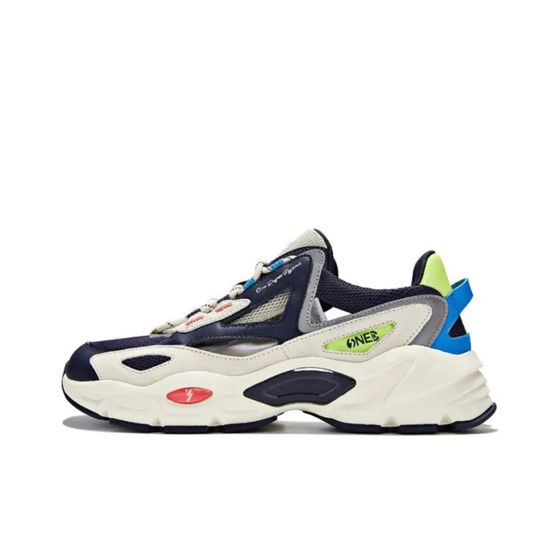 361° Cushioned Slip-Resistant Low-Top Chunky Sneakers Men's Dark Blue-0