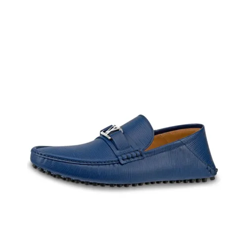 LOUIS VUITTON Hockenheim Moccasin Shoes 'Blue EPI'
