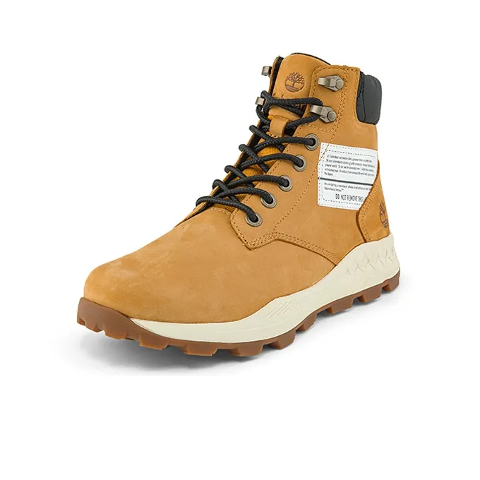 Timberland 6 Inch Brooklyn Side Zip Boots 'Wheat Nubuck With Black Padded Collar'-1