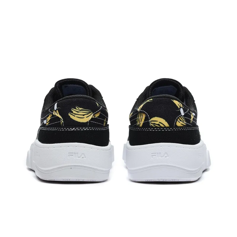 FILA FUSION Graphic Print Skate Shoes 'Black Yellow'-4