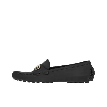 FERRAGAMO Double Gancini Suede Loafers