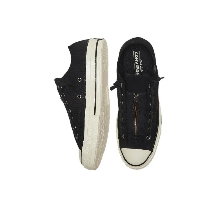 Converse Chuck 70 Zip Low 'Embossed Suede Black Egret'-3