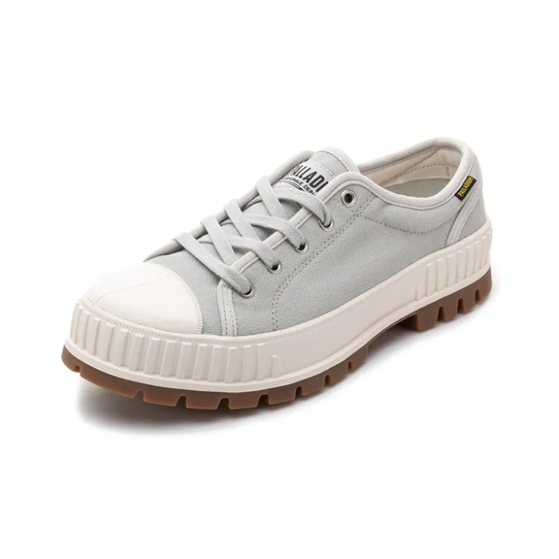 Palladium Pallashock OG Non slip Lightweight Low Top Canvas Shoes Unisex Light Gray-1