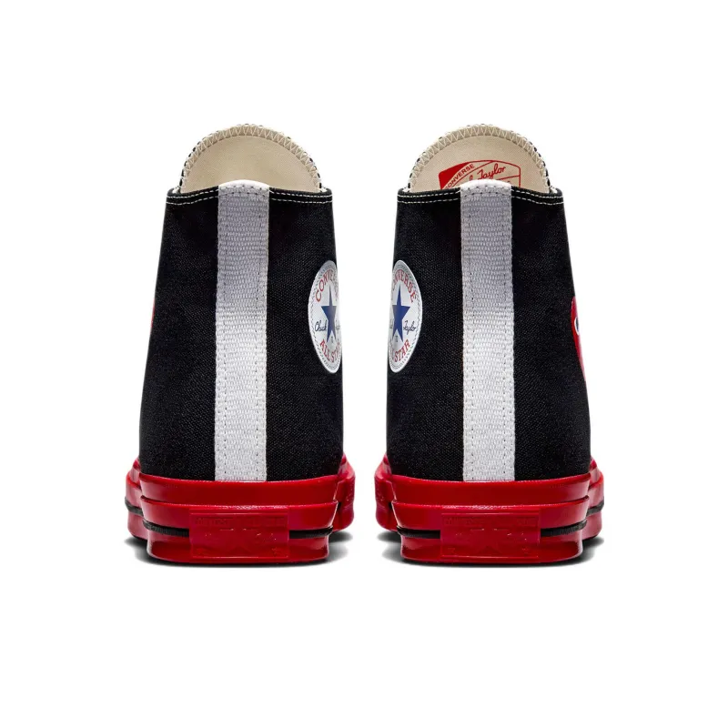 Converse Chuck Taylor All Star 70 Hi Comme Des Garcons Play Black Red Midsole-4